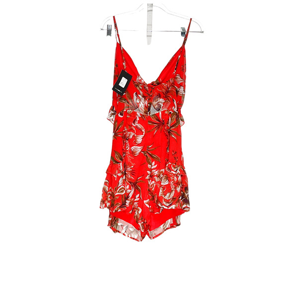 Fashion Nova Orange Floral Jumpsuit - Picture 2 of 4